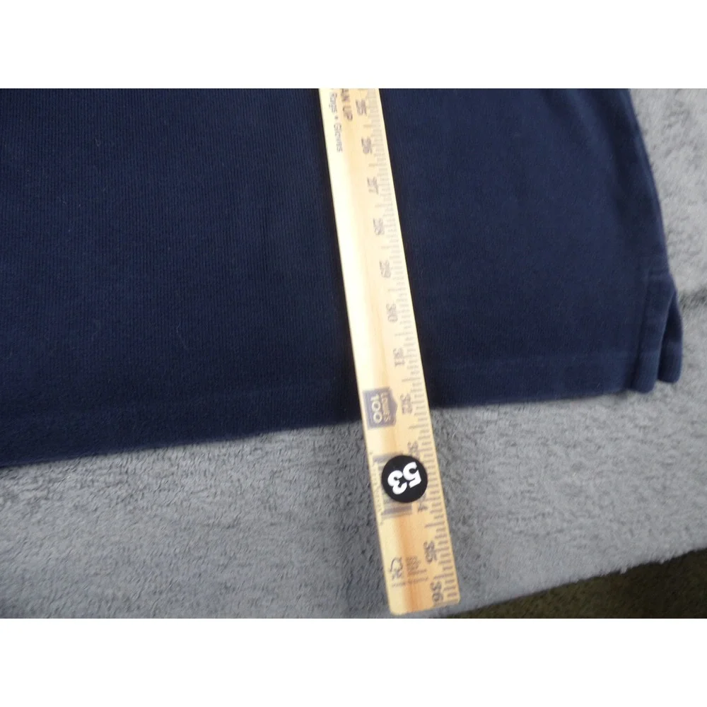 Polo Ralph Lauren Mens 3XLT Tall Navy Blue 1/4 Zip Cotton Pullover Sweater Hole